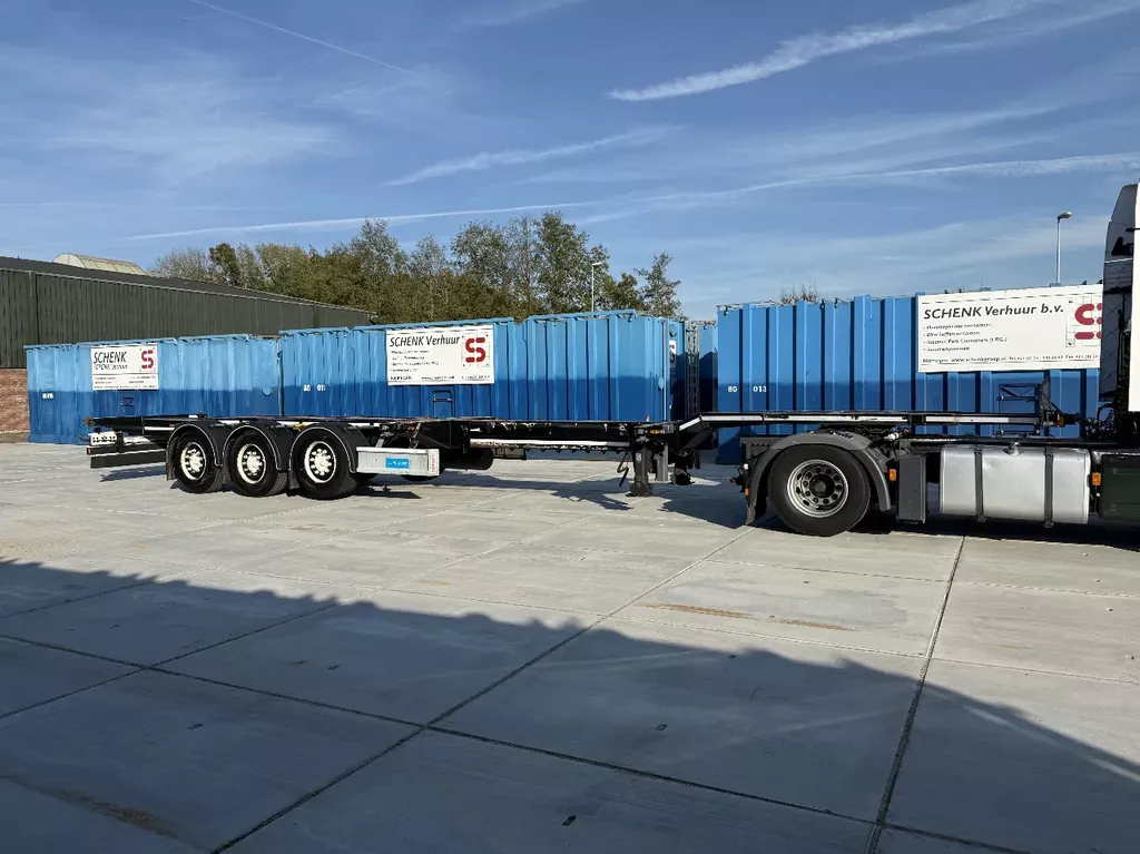 D-Tec Flexitrailer 3x Extandable / For all sizes container/tyres all 80%/Holland Trailer