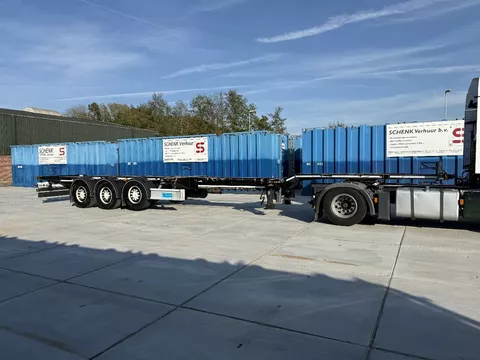 D-Tec Flexitrailer 3x Extandable / For all sizes container/tyres all 80%/Holland Trailer